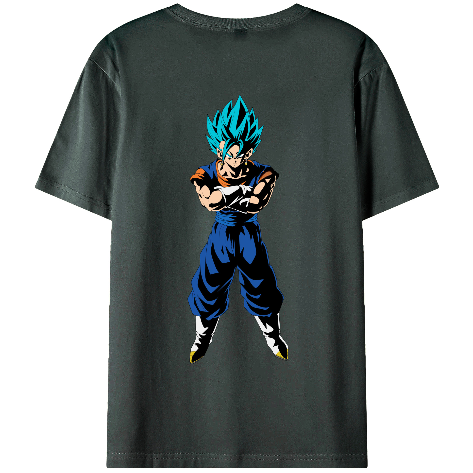 （画像用） ドラゴンボール ベジット DRAGON BALL Vegetto 綿100％ メンズ半袖Tシャツ（バックプリント） 通気性